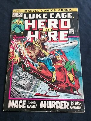 Buy Hero For Hire #3 - Marvel Comics - October 1972 - 1st Print  Power Man Luke Cage • 18£