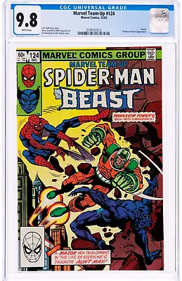 Buy Marvel Team-Up #124 CGC 9.8 Spider-Man & Beast 1982 White Pages Amazing X-Men • 110.88£