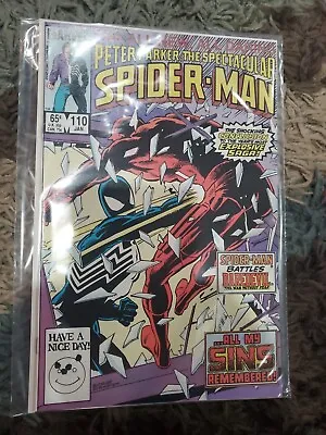 Buy Peter Parker The Spectacular Spider-Man #110 Jan. 1985 • 4£