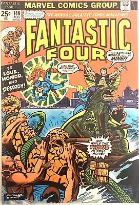 Buy Fantastic Four # 149. Aug. 1974. Fn+.  Rich Buckler-cover. + Marvel Value Stamp. • 9.99£