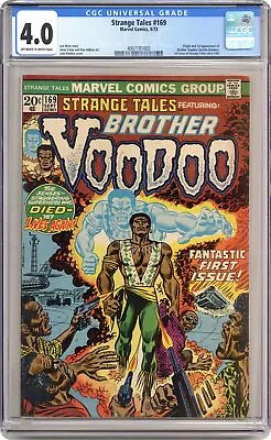 Buy Strange Tales #169 CGC 4.0 1973 4007781003 Origin & First Brother Voodoo Story • 275.83£