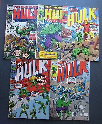 Buy INCREDIBLE HULK Lot Of 5 Marvel Comics 120 127 131 132 133 Lower Grade Classics • 20.08£