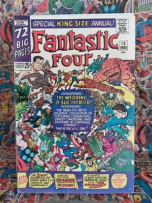 Buy Fantastic Four Annual #3 FN 1965 Wedding Of Sue & Reed, 1st SA App Patsy Walker • 104.95£