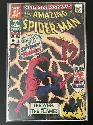Buy The Amazing Spider-Man King-Size Special #4 (Marvel) Battle-Spidey Vs Torch • 31.97£