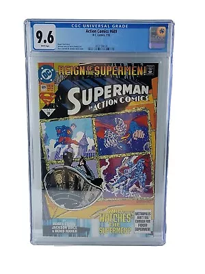Buy Action Comics #689 CGC 9.6 383319908 1st Superman Black Suit NEWSSTAND HBO • 39.52£