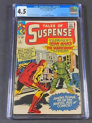 Buy Tales Of Suspense #51 1964 CGC 4.5 4144056014 1st Appearance Of The Scarecrow • 118.74£
