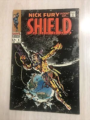 Buy Nick Fury Agent Of Shield  6 Vf/nm White Pages 1968 Steranko Cover • 119.50£