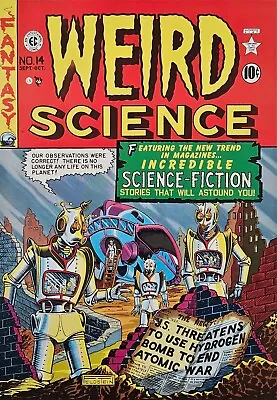 Buy Weird Science Comic Cover Poster~1979 EC Comics No.14 Al Feldstein Russ Cochran • 23.87£