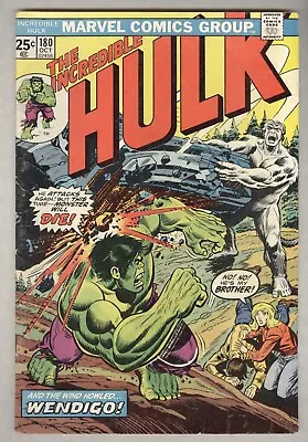 Buy Incredible Hulk #180 October 1974 – Wendigo, First Wolverine • 319.77£