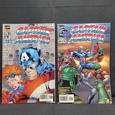Buy Captain America 8 & 9 Comic Book Lot Of 2 (june-jul 1997, Marvel) • 14.29£