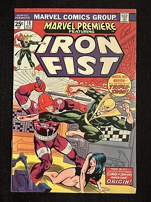 Buy Marvel Premiere Ft. Iron Fist Comic Vol.1, #18 First App. Of Joy Meachum 1974. • 30.04£
