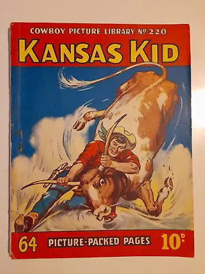 Buy Cowboy Picture Library #220 Kansas Kid 1957 Series VGC- 3.5 • 6.99£