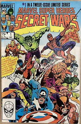 Buy Marvel Super Heroes Secret Wars I #1 May 1984 FIRST ISSUE Blue Galactus Error • 69.99£