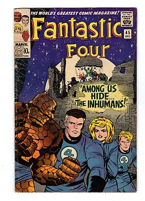 Buy FANTASTIC FOUR #45  (1ST INHUMANS) Jack Kirby   VG Condition • 110£