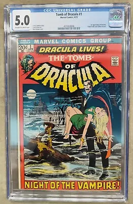 Buy Tomb Of Dracula #1 (1972) Marvel CGC 5.0 OW/W 1st Dracula! • 240£