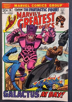 Buy Marvel's Greatest Comics #36 Fantastic Four 1972 1st Galactus Reprints Ff 49 Vf- • 27.01£