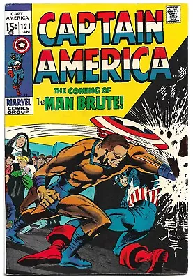 Buy Captain America #121 (Marvel 1970) * 1st Man-Brute * Fine * Colan / Lee * • 30.58£
