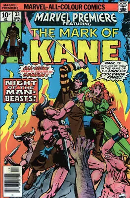 Buy Marvel Premiere (1972) #  33 UK Price (6.0-FN) 1st Color Comic App. Kane, Cov... • 8.10£