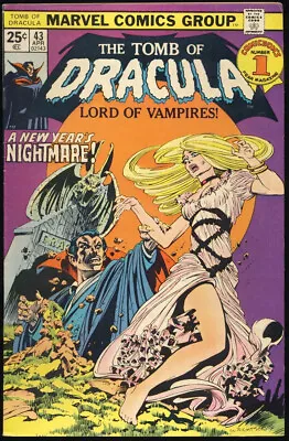 Buy TOMB OF DRACULA #43 1976 BERNIE WRIGHTSON Cover MARVEL COMICS HORROR • 15.98£