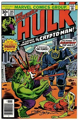 Buy Incredible Hulk #205 Fine Signed W/COA Joe Staton 1976 Marvel Comics • 30.34£