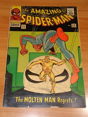 Buy AMAZING SPIDER-MAN #35 (1966 ; 2nd App Molten Man. ; Nice Mid-Grade VG/FN Cond.) • 59.54£