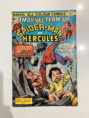 Buy Marvel Team-Up 28 - 1974 Good Condition Spider-Man & Hercules • 5.50£