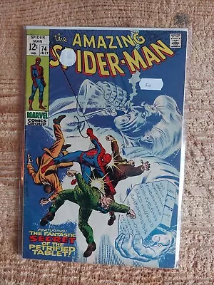 Buy Marvel Comics Amazing Spider-Man #74 Jul 10, 1969 FN- • 24.99£