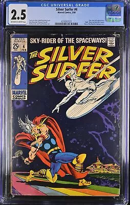 Buy Silver Surfer #4 - Marvel Comics 1969 CGC 2.5 Thor And Loki Appearance • 280.69£