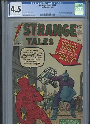Buy Strange Tales #111 1963 CGC 4.5 (1st App Of Baron Mordo & Asbestos Man) • 241.28£
