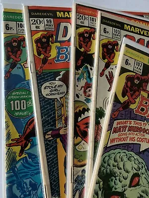 Buy Marvel Comics - Daredevil Vol 1 (1964) 99 100 101 103 107 - Job Lot - Bundle • 49.99£