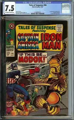 Buy Tales Of Suspense #94 Cgc 7.5 Ow/wh Pages // 1st Appearance Of M.o.d.o.k. 1967 • 162.19£