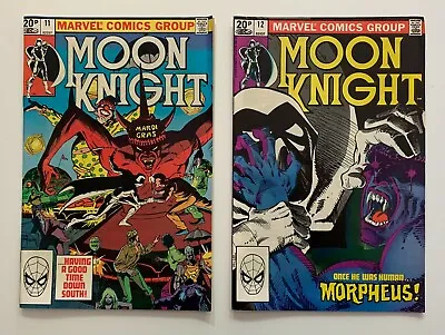 Buy Moon Knight #11 & #12. KEY 1st App Morpheus (Marvel 1981) 2 X FN+ Bronze Age • 22.12£