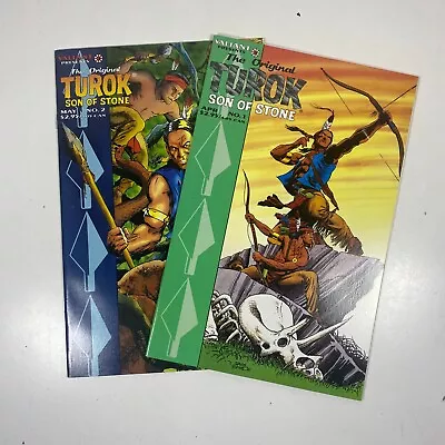 Buy The Original Turok Son Of Stone #1 & #2 Valiant Comics 1995 VF/NM Bagged • 5.99£