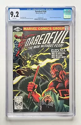 Buy Daredevil #168 CGC 9.2 1st Appearance Of Elektra Marvel (1981) • 389.99£