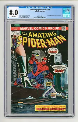 Buy Amazing Spider-Man #144 CGC 8.0 White Pages • 149£