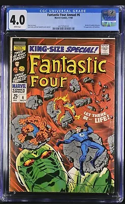 Buy Fantastic Four Annual #6 CGC 4.0 (1968) 1st App Annhihilus  Franklin Richards VG • 137.19£