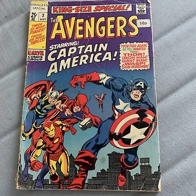Buy Avengers King-Size Annual #3 1969, Reprint Of 1st Silver Age Captain America • 12£