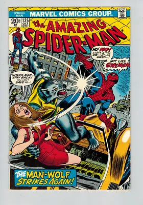 Buy Amazing Spider-Man (1963) # 125 (7.5-VF-) (480936) 2nd Man-Wolf 1973 • 67.50£