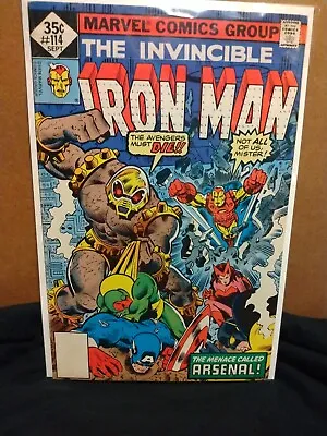 Buy Marvel Comics THE INVINCIBLE IRON MAN #114 (1978) RARE NO Barcode Sleeved  Htf • 18.27£