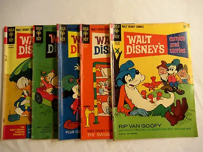 Buy Walt Disney's Comics And Stories #5 6 8 11 12 Lot Of 5 Gold Key 1966 Silver Age • 15.93£