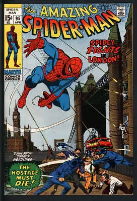 Buy Amazing Spider-man #95 7.0 // Spider-man Fights In London Marvel 1971 • 71.16£