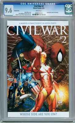 Buy Civil War #2 Michael Turner Retail Variant Cgc 9.6 Marvel Comics Movie • 44.95£