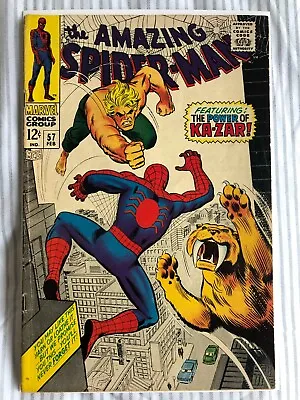 Buy Amazing Spider-Man 57 (1968) Ka-Zar And Zabu App, Cents • 49.99£