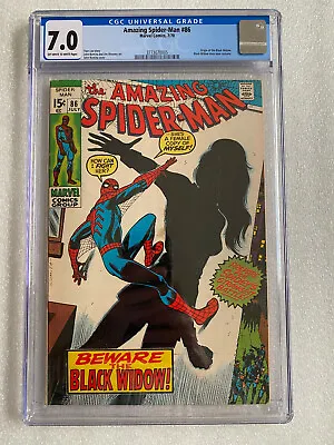 Buy Amazing Spider-Man #86 CGC 7.0 1970 Origin Of The Black Widow And New Costume • 236.18£