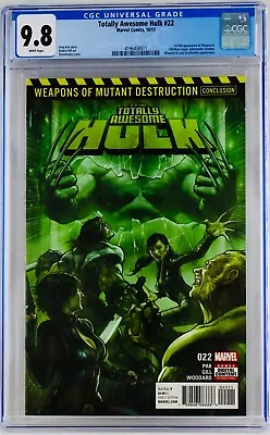 Buy Totally Awesome Hulk #22 CGC 9.8 First Weapon H Appearance 1st Print Printing • 79.43£