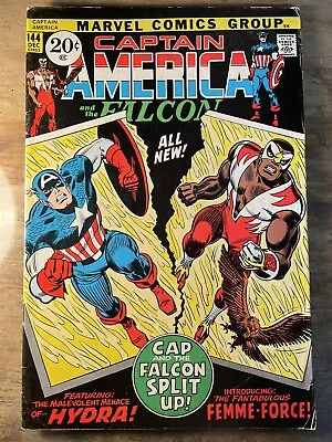 Buy Captain America #144 (1971) Key! Debut Of New Falcon Costume Fn+ • 15.88£