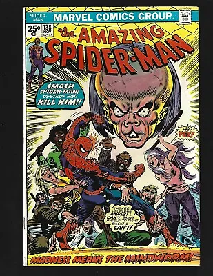 Buy Amazing Spider-Man #138 VF- Kane Andru 1st & Origin Mindworm Flash Thompson • 19.76£