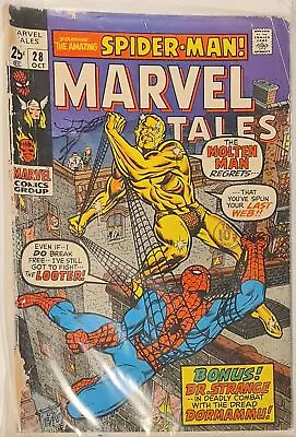 Buy Marvel Tales #28 (10/1970) - Reprints ASM 35 And 36 And Strange Tales 140 VG- • 7.13£