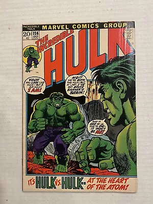 Buy Incredible Hulk #156 (1972) 1st App Krylar : Marvel Comics Key Issue 🔑 • 30.76£