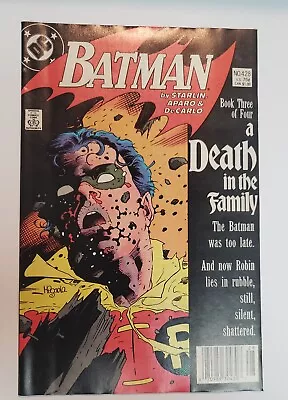 Buy Batman #428 Newsstand Key Issue Death In The Family Part 3 DC Comics 1989 Robin • 23.53£